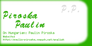 piroska paulin business card